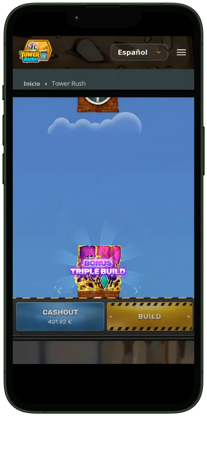 Pantalla de niveles de Tower Rush